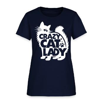 Crazy Cat Lady - Women's T-Shirt - navy - Front