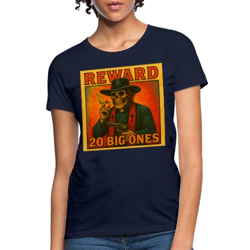 Outlaw Skull Reward Poster - Women's T-Shirt