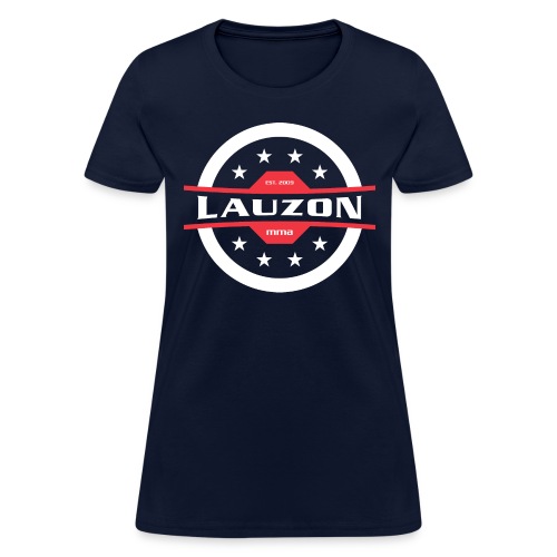 White on Black Lauzon MMA Logo w No Words - Women's T-Shirt