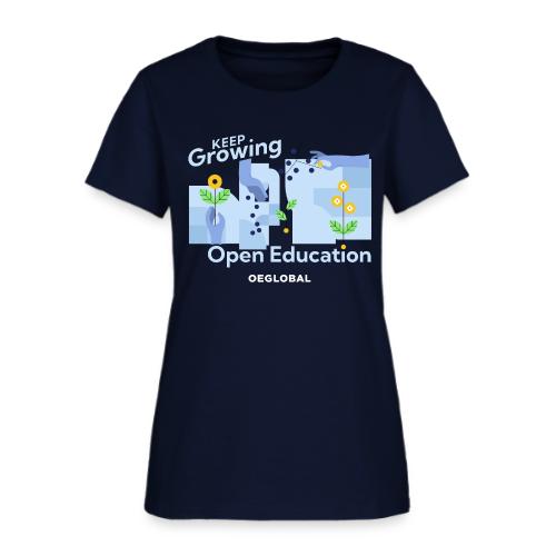 Keep Growing Open Education (dark) - Women's T-Shirt