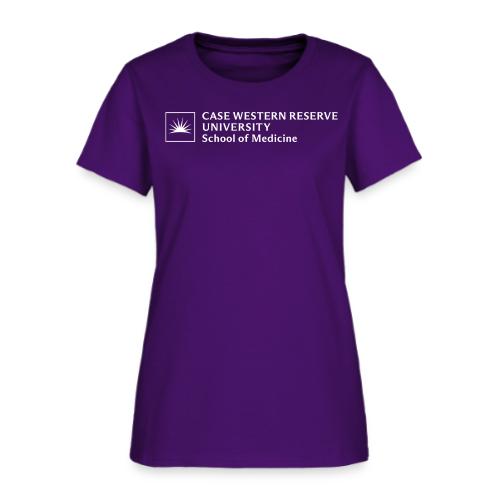 SOM Two Line Horizontal Primary Logo CWRU WHITE 1 - Women's T-Shirt