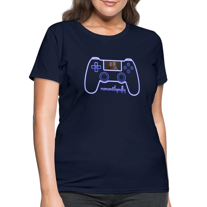 rununtilyoufly blue controller - Women's T-Shirt