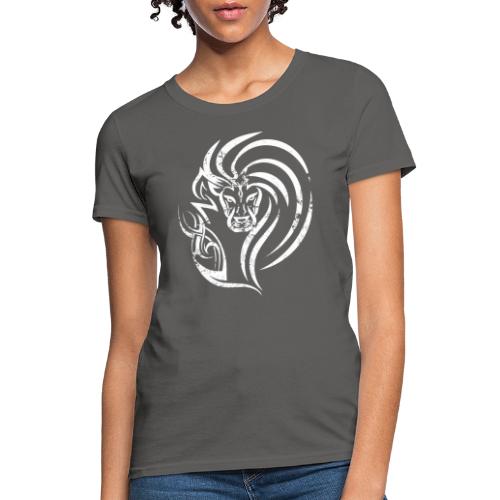 Fierce Lion Logo in White - Women's T-Shirt