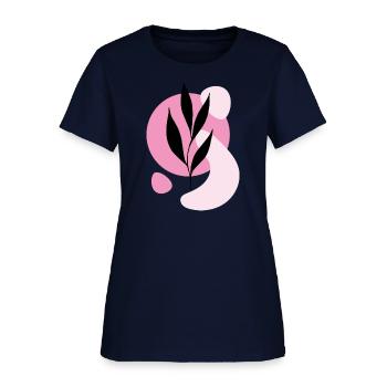 "Sleek and Minimalist: Untitled Design T-Shirt" - Women's T-Shirt - navy - Front