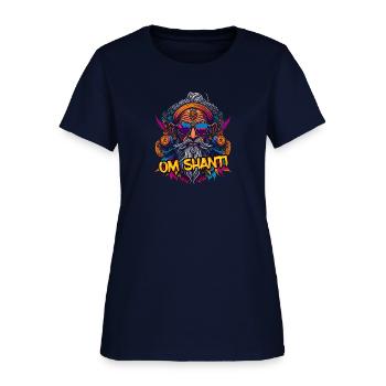 OM Shanti - Women's T-Shirt - navy - Front