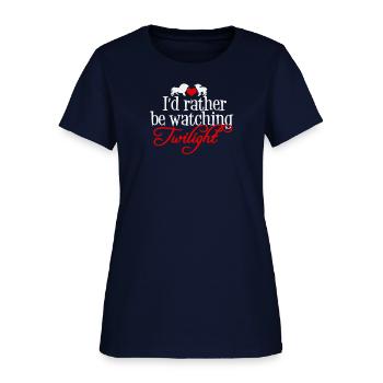 New Design I d Rather Be watching Twilight - Women's T-Shirt - navy - Front
