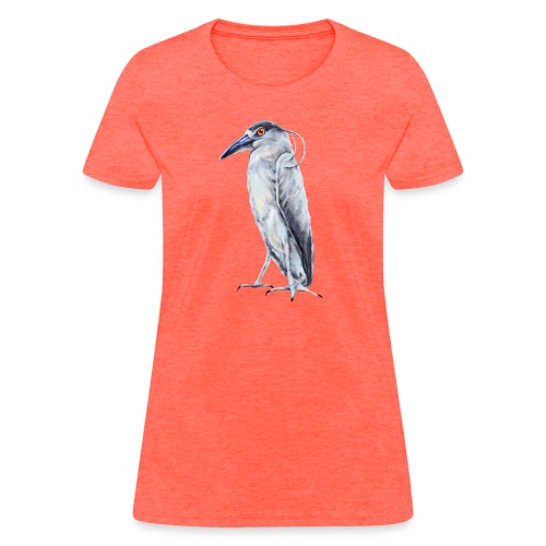 Black Crowned Night Heron - Women's T-Shirt