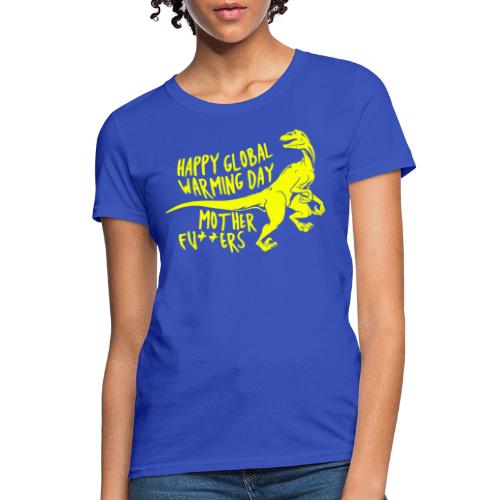 global warming dinosaur - Women's T-Shirt