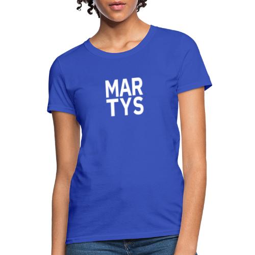 martys white block front only - Women's T-Shirt