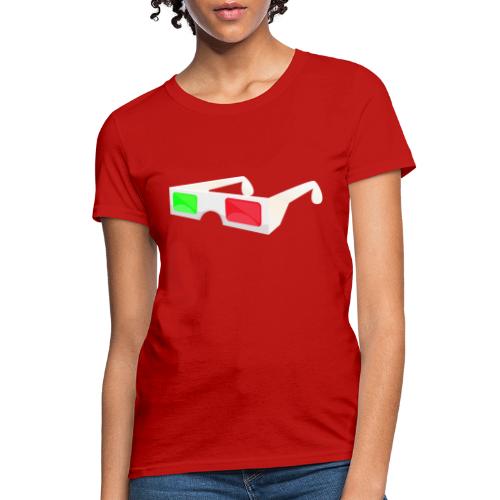 3D red green glasses - Women's T-Shirt