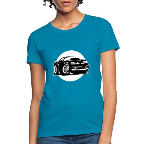 Seventies Classic American Muscle Car Cartoon - Women's T-Shirt