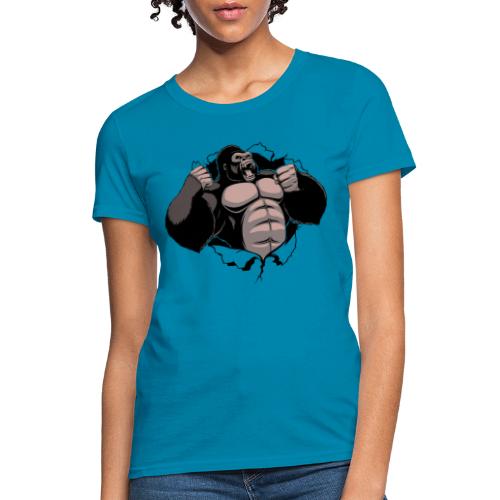 Chest Beating Beat Your Ads Gorilla Style - Women's T-Shirt