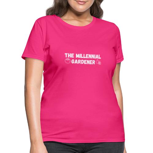 The Millennial Gardener Logo (White) - Women's T-Shirt