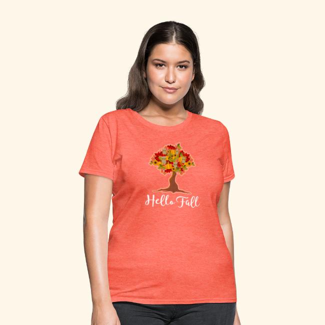 Fall Thanksgiving Shirt Tee Hello Fall Unisex Gift for Her Autumn Family Autumn Give Thanks