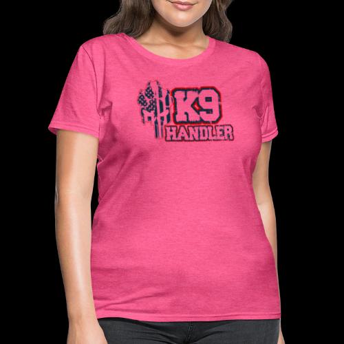 K9 Handler Front with Logo On Side - Women's T-Shirt