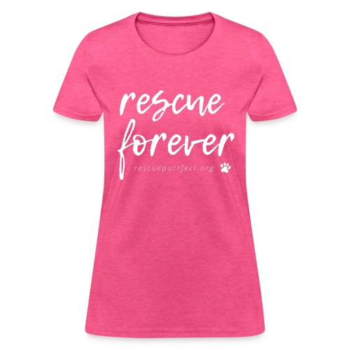 Rescue Forever Cursive Large White - Women's T-Shirt