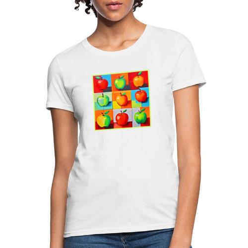Colorful Apple Grid - Women's T-Shirt