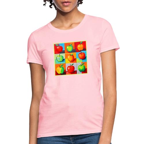 Colorful Apple Grid - Women's T-Shirt