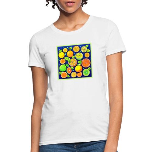 Fresh Citrus Slice Pattern - Women's T-Shirt