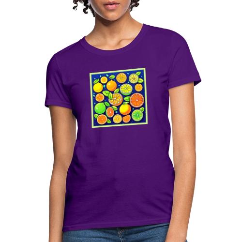Fresh Citrus Slice Pattern - Women's T-Shirt