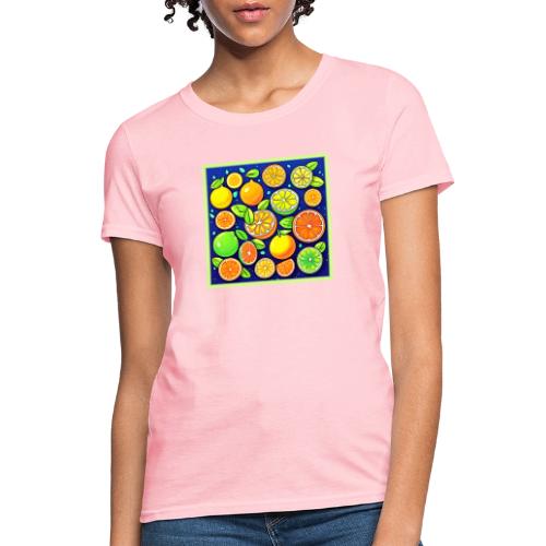 Fresh Citrus Slice Pattern - Women's T-Shirt