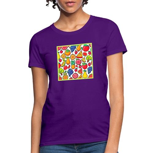 Vibrant Fruit Pattern - Women's T-Shirt