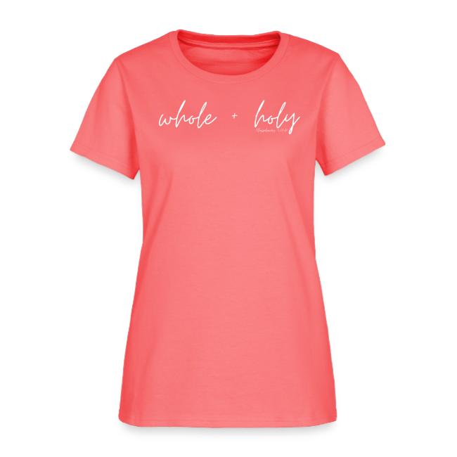 Whole + Holy Script Design -QR White