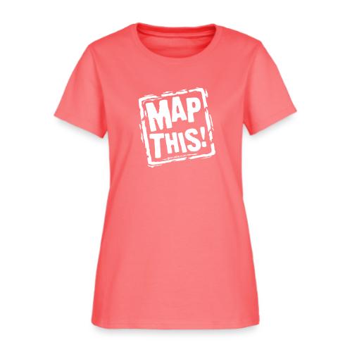 MapThis! White Stamp Logo - Women's T-Shirt