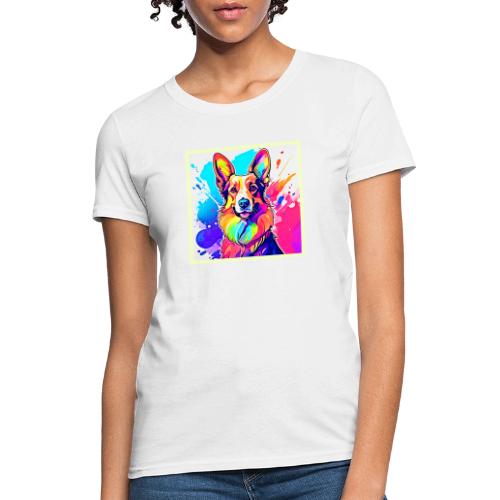 Rainbow Corgi: Pop Art Puppy Joy - Women's T-Shirt