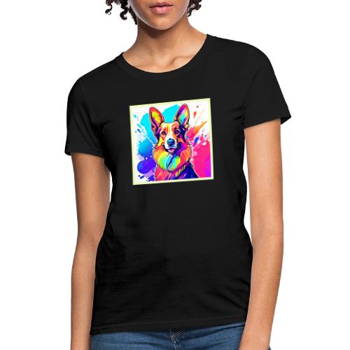 Rainbow Corgi: Pop Art Puppy Joy - Women's T-Shirt
