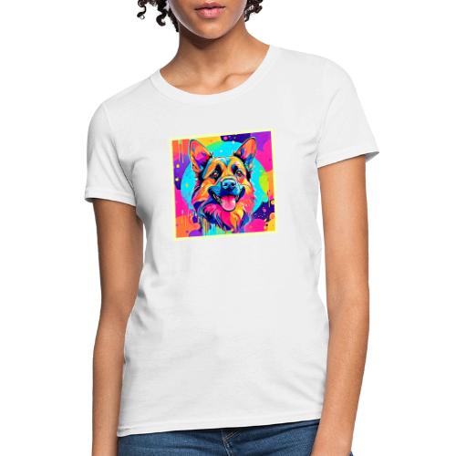 Vibrant Canine: Happy Puppy Love - Women's T-Shirt