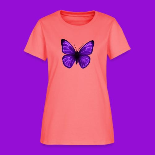 Neon Purple Butterfly - Women's T-Shirt