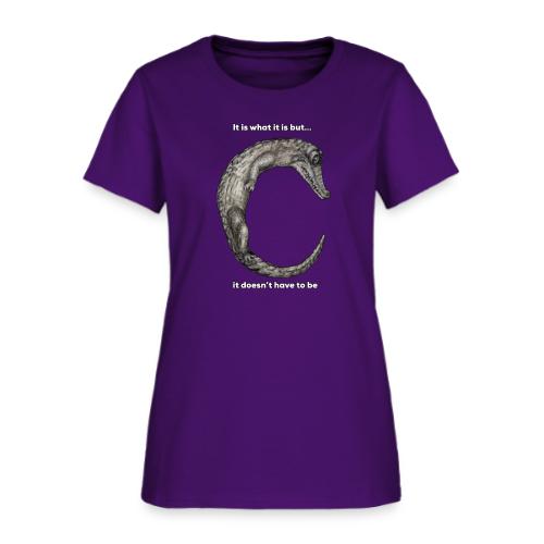 croc with text - Women's T-Shirt