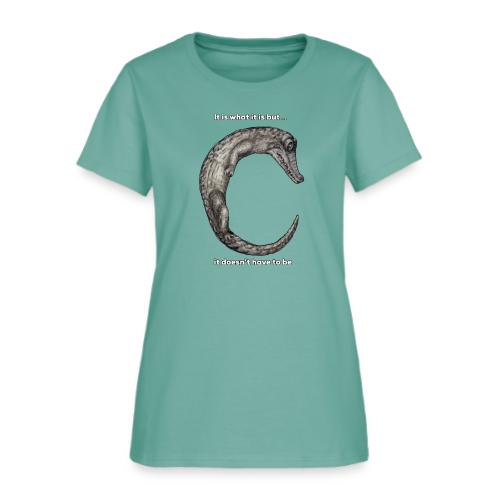 croc with text - Women's T-Shirt