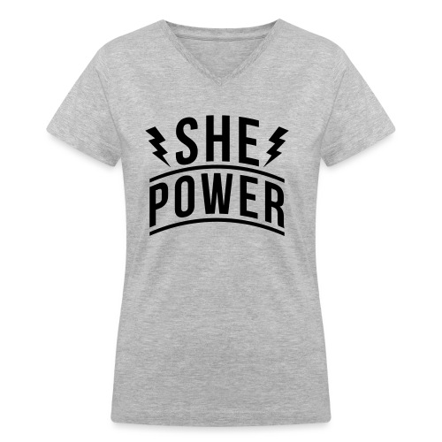 She Power - Women's V-Neck T-Shirt