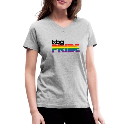 FXBG PRIDE LOGO - Women's V-Neck T-Shirt