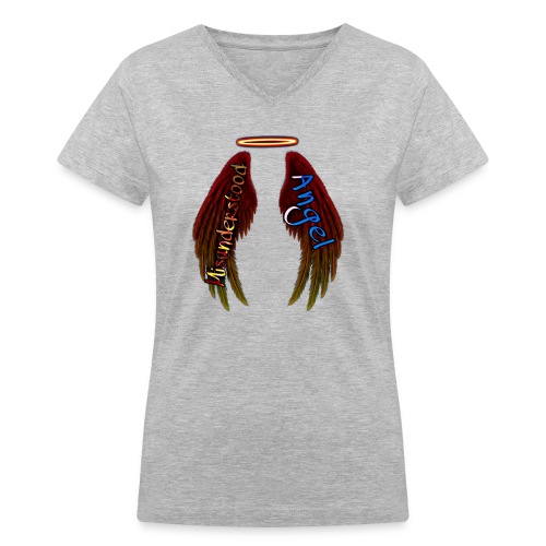Misunderstood Angel (Demon Wings) - Women's V-Neck T-Shirt