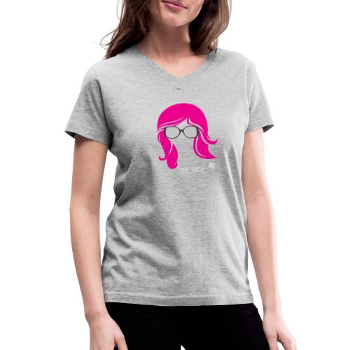 Geo Nerd (her) - Women's V-Neck T-Shirt