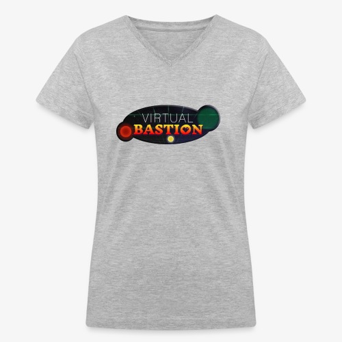 Virtual Bastion: Space Logo - Women's V-Neck T-Shirt