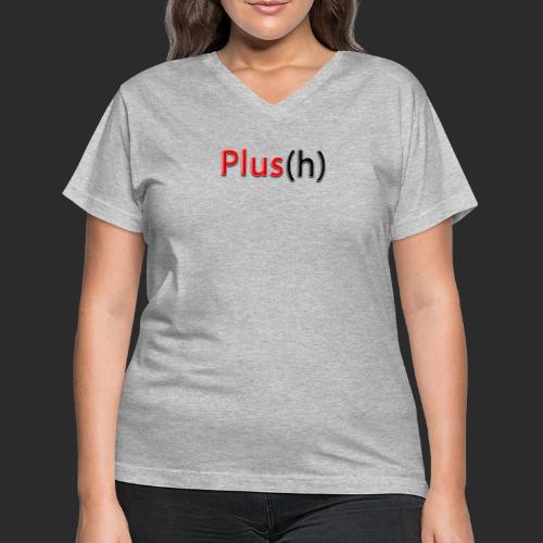 Plus(h) New logo Large fo - Women's V-Neck T-Shirt