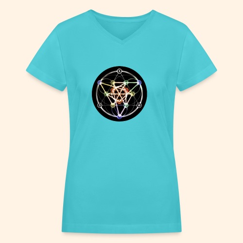 Classic Alchemical Cycle - Women's V-Neck T-Shirt