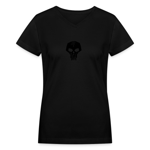 Black Logo Vector - Women's V-Neck T-Shirt