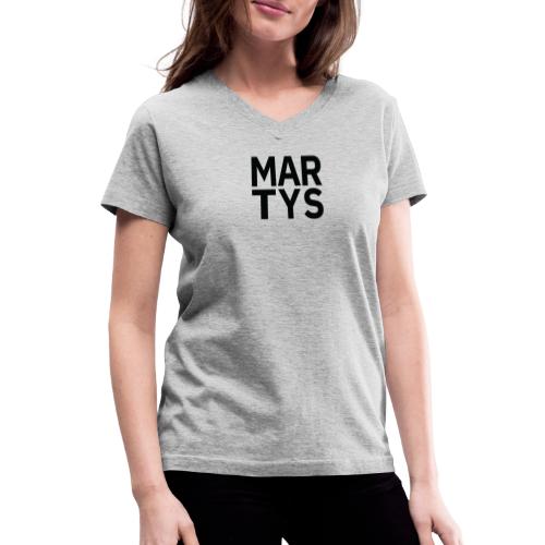 martys black - Women's V-Neck T-Shirt