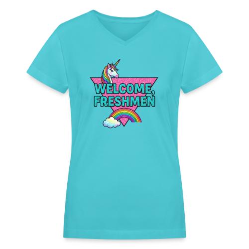 Welcome, Freshmen - Women's V-Neck T-Shirt