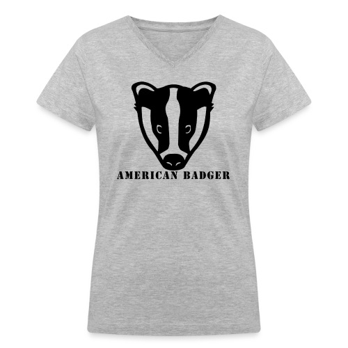 American Badger - Women's V-Neck T-Shirt