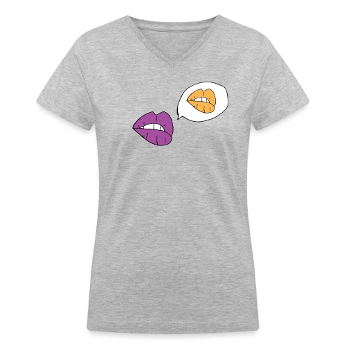 Lips - Women's V-Neck T-Shirt