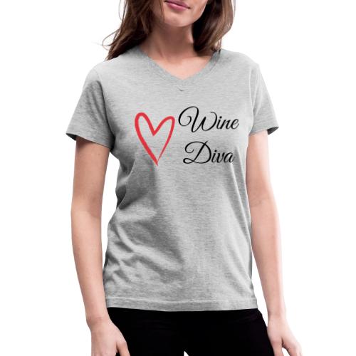 Wine Diva - Women's V-Neck T-Shirt