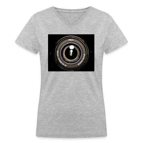 CameraLogo - Women's V-Neck T-Shirt