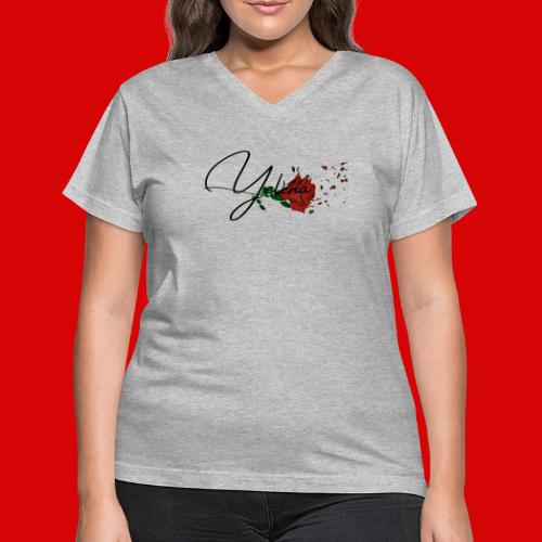 Yelena Logo 1 - Women's V-Neck T-Shirt