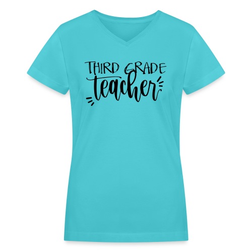 Third Grade Teacher T-Shirts - Women's V-Neck T-Shirt